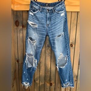 Abercrombie & Fitch Relaxed Ripped Blue Jeans